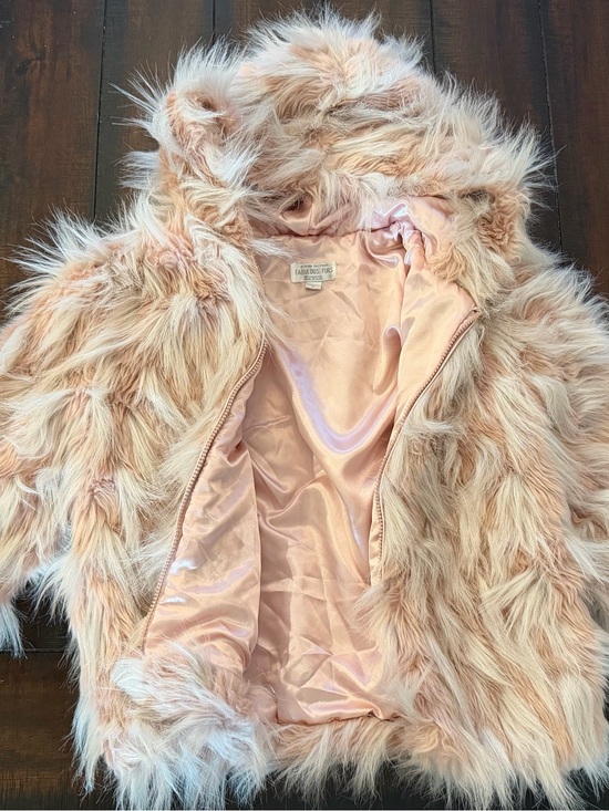 Fabulous Furs Other - Faux Fur Hooded Jacket for Girls - Pink